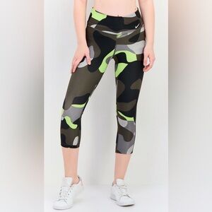 Nike womans Leggings - Black, Gray, and Yellow Camo